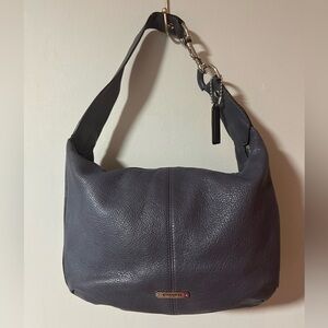 Coach Avery small hobo bag in indigo pebbled leather EUC